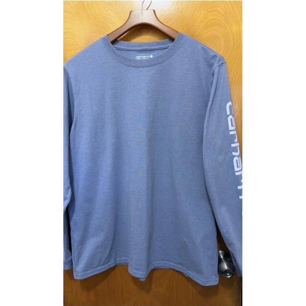 Carhartt Loose Fit Long Sleeve Women's Sz L Light Purple Crew Neck